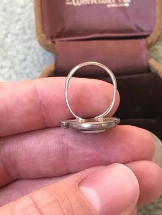 Vintage Native American Zuni Sterling Silver Inlay Stone Ring - Repair 6