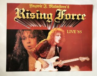 Vintage Yngwie Malmsteen Rising Force Promo Poster 23”x18”