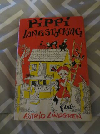 Vtg 1967 Pippi Longstocking Hc Dj Fifteenth Printing Of 1950