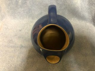 Vintage Rumrill Art Pottery Ball Jug Blue Pitcher Red Wing 547 5