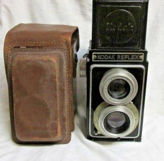Vintage Late 1940s Kodak Reflex Camera With Case