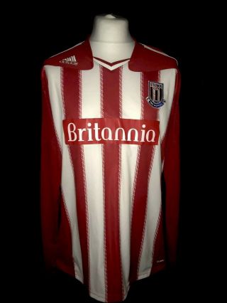 Stoke City 2010 - 11 Home Vintage Football Shirt L/s -