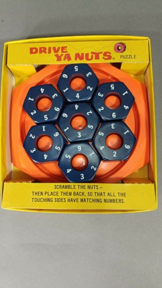 Vintage 1970 Milton Bradley Drive Ya Nuts Puzzle Challenge Game