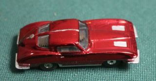 Vintage 1960 ' s Aurora Red ' 63 Corvette Split Window T - Jet HO Slot Car 2