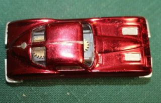 Vintage 1960 ' s Aurora Red ' 63 Corvette Split Window T - Jet HO Slot Car 3