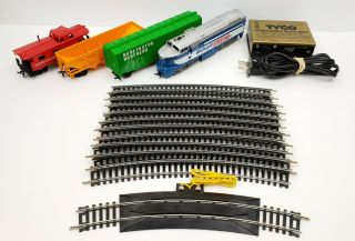 Vtg Tyco Midnight Special Train - Cars - Caboose - Track - Power Supply Ho Scale
