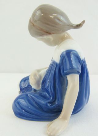 Vintage B&G Bing & Grondahl Figurine - Girl Holding Doll - Denmark - 1526 5