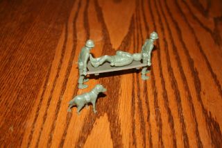 Vintage Timmee Army Soldiers Medical Medic & Stretcher & Dog Tank - Marx,  Mpc