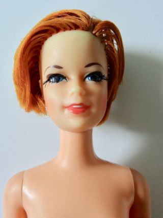 Vtg Red Hair Stacey Barbie Doll Twist N Turn Lashes Bendy Knees Japan Francie