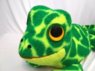 1975 Vintage Animal Fair Large Frog Plush Stuffed Animal Toy Green / Yellow 28 "