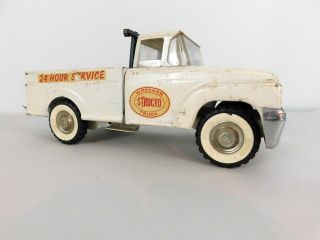 Vintage Pressed Steel Structo Wrecker Tow Truck 24 Hour Service - Incomplete