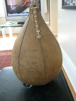 Vintage Spalding Leather Boxing Bag