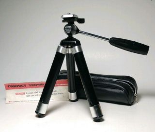 Vintage Prinz 430 - 85 Telescoping Camera Tripod 8 " - 45 " Case & Instructions Japan