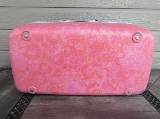 Vintage Marbled Pink Samsonite Travel Train Case Cosmetic Make Up Luggage 6
