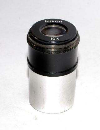 Vintage Nikon X10 Binocular Microscope Eyepiece 30 Mm Diameter