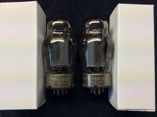 2 Tung - Sol 6550 Solid Grey Plate 6550 Audio Tubes Usa 1960
