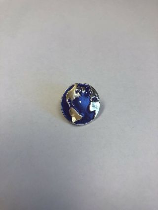 Vintage Gold and Purple Earth Metal Enamel Lapel Pin 3