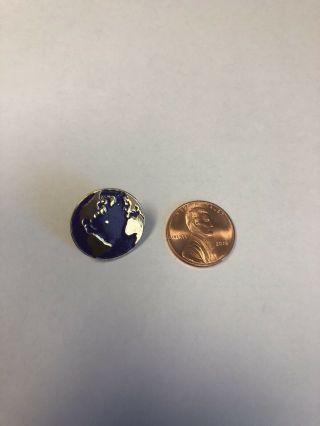 Vintage Gold and Purple Earth Metal Enamel Lapel Pin 4
