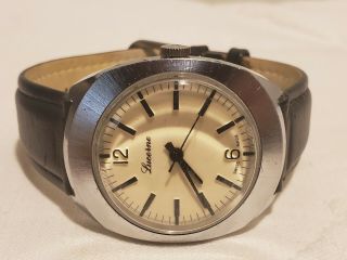 Vtg Mens Lucerne Swiss Made Watch Keeps Time 2
