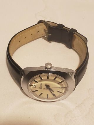 Vtg Mens Lucerne Swiss Made Watch Keeps Time 3