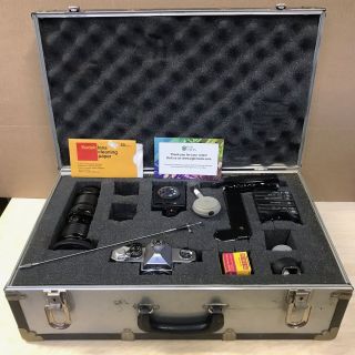 Vintage Asahi Pentax Mx 35mm Camera W/vivitar 58mm Lens,  Case,  Filters,  & Accs