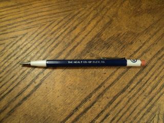 Vintage Durolite Mechanical Pencil Advertising The Healy Co - Op Elev Co