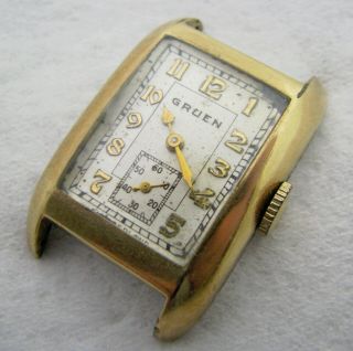 Vintage Mens Art Deco Gruen 17 Jewel Wristwatch Watch