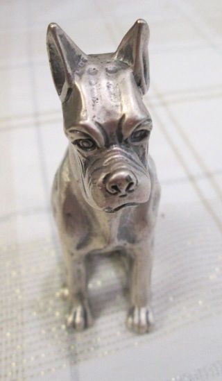 Vtg Peltro Italy Pewter Great Dane Dog Figurine Paperweight