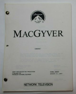 Macgyver / Stephen Kandel 1987 Tv Script " Ghost Ship " Crew Scared Off By Bigfoot