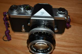 Nikon F And Nikkor - S 50mm 1.  4 Lens.