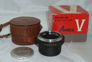 Aires 35 V Wide Angle Lens Coral F3.  2 3.  5cm W/ Accessories
