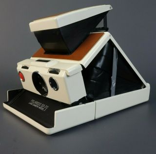 Polaroid Sx - 70 Model 2 Land Camera White W/new Leather Film 3