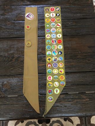 Vintage Boy Scout Sash With Badges