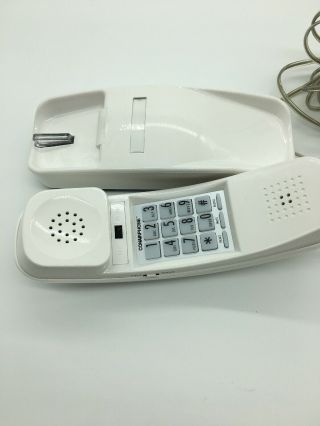 Vintage Conair Corded Telephone Model SW204 Phone White C7 4