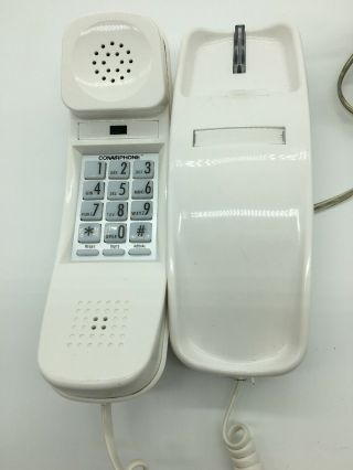Vintage Conair Corded Telephone Model SW204 Phone White C7 5