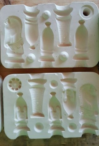 Vintage 1965 Duncan Chess Set Ceramic Molds 167&168 3