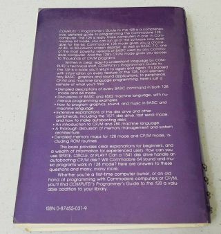 1985 COMPUTE ' s 128 PROGRAMMER ' S GUIDE for COMMODORE 128 HOME COMPUTER 2