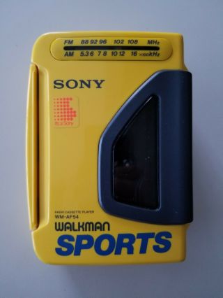 Vintage Sony Sports Walkman Wm - Af54 Radio Cassette Player.
