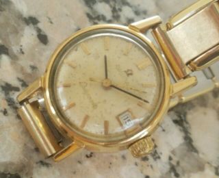 Df1: Omega 50s Vintage Ladymatic Golden Dress Watch Automatic Date Runs