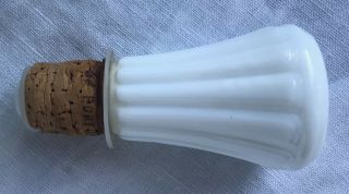 Decanter Stopper,  Milk Glass Cork 3.  5 