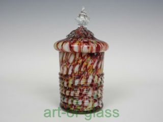Vintage Franz Welz Bohemian Multi - Coloured Glass Jar