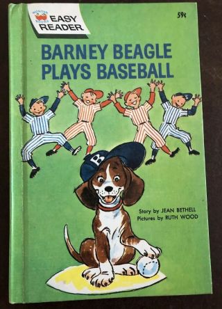 Vintage Wonder Books Easy Reader Barney Beagle Plays Baseball 1963 First Edition