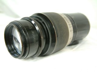 Vintage Ernst Leitz Wetzlar Elmar Lens F=13.  5 cm 1:4.  5 (black paint) screw mount 2