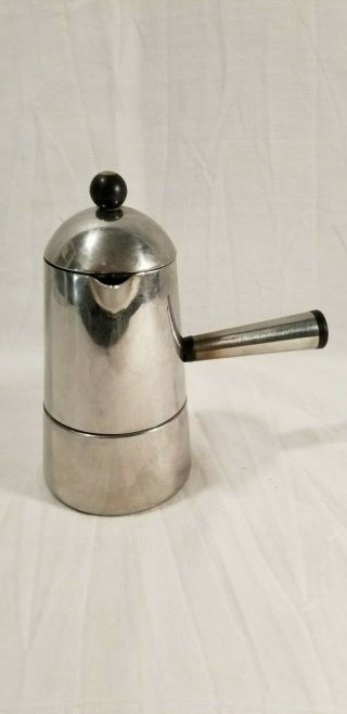 Vintage 1979 Carmencita Lavazza Stainless Steel Stovetop Espresso Coffee Pot