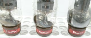 Qty 3,  Genelex Gold Lion KT66,  Brown Base,  Clear Glass,  Test High 2