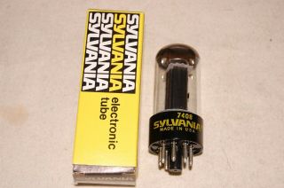Nos Strong Vintage Sylvania 7408 / 6v6gt Black Plate Tube