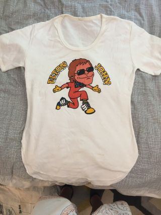 Elton John Vintage Concert T - Shirt 1980’s,  Large (med) Baseball Style