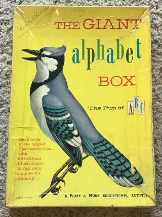 The Giant Alphabet Box - Giant Vintage Flash Cards 1961 Platt & Munk