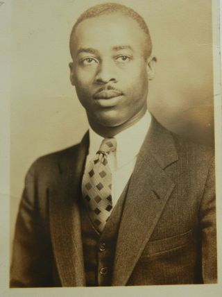 VTG Real Photo RPPC Postcard AFRICAN - AMERICAN Professor FAYETTEVILLE State NC 2