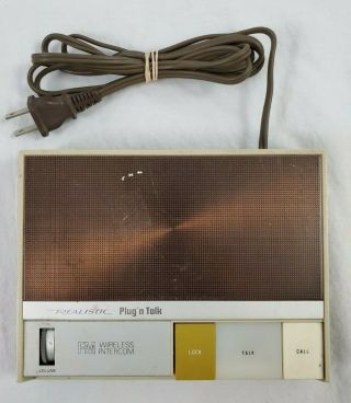Vintage Realistic Plug N Talk Fm Wireless Intercom (model 43 - 212)